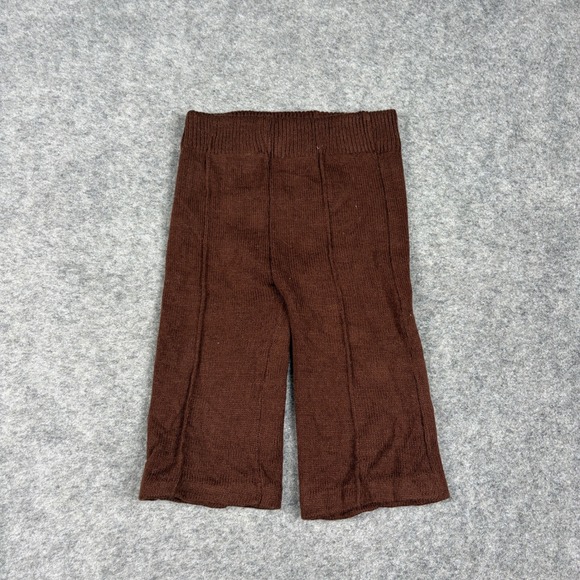 Other - Vintage Knit Pants Baby 12 Months Brown Acrylic Ribbed Retro Leggings 80s 90s